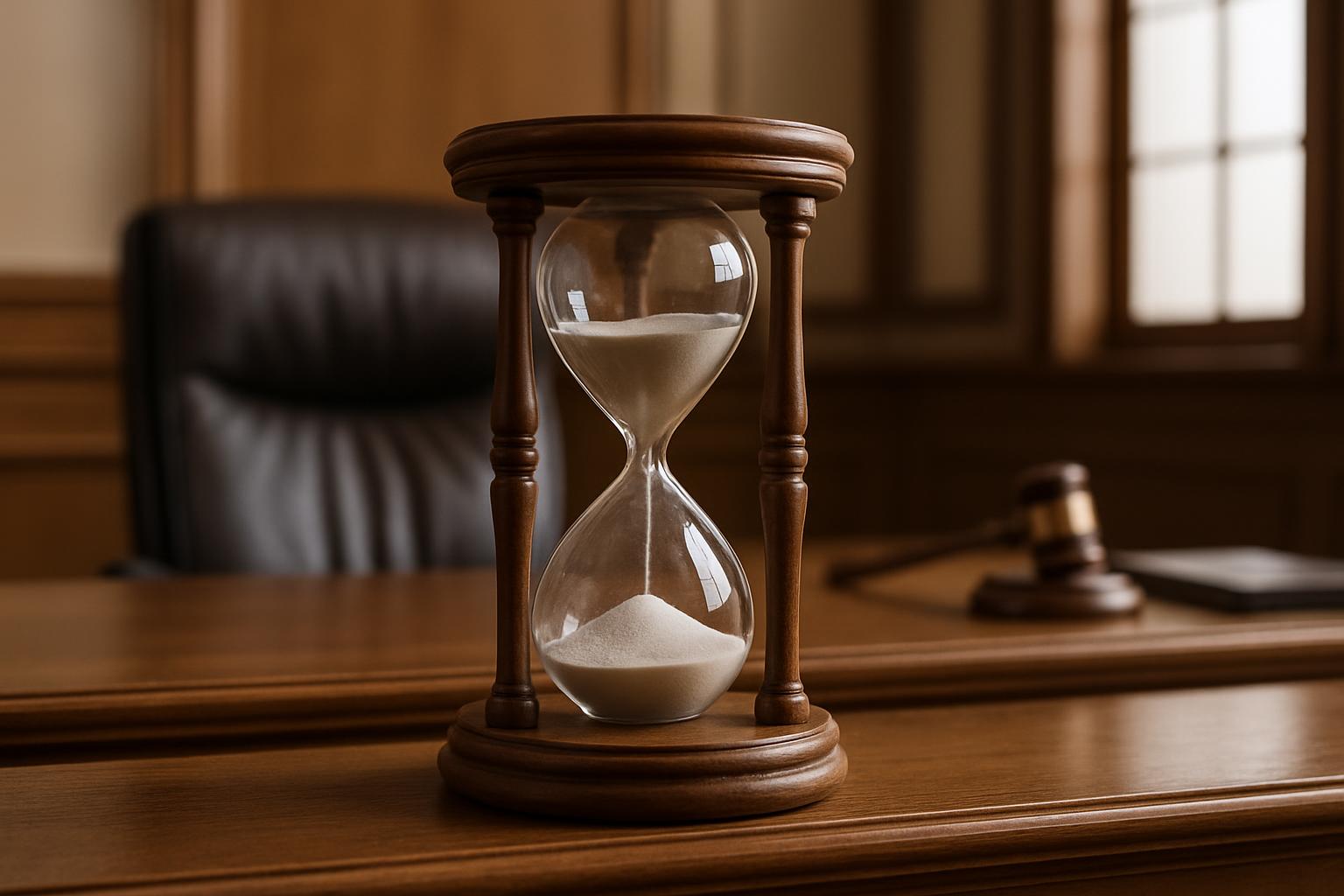 Une horloge d'office en bois avec des séries temporaires et des requested원을 presentant.