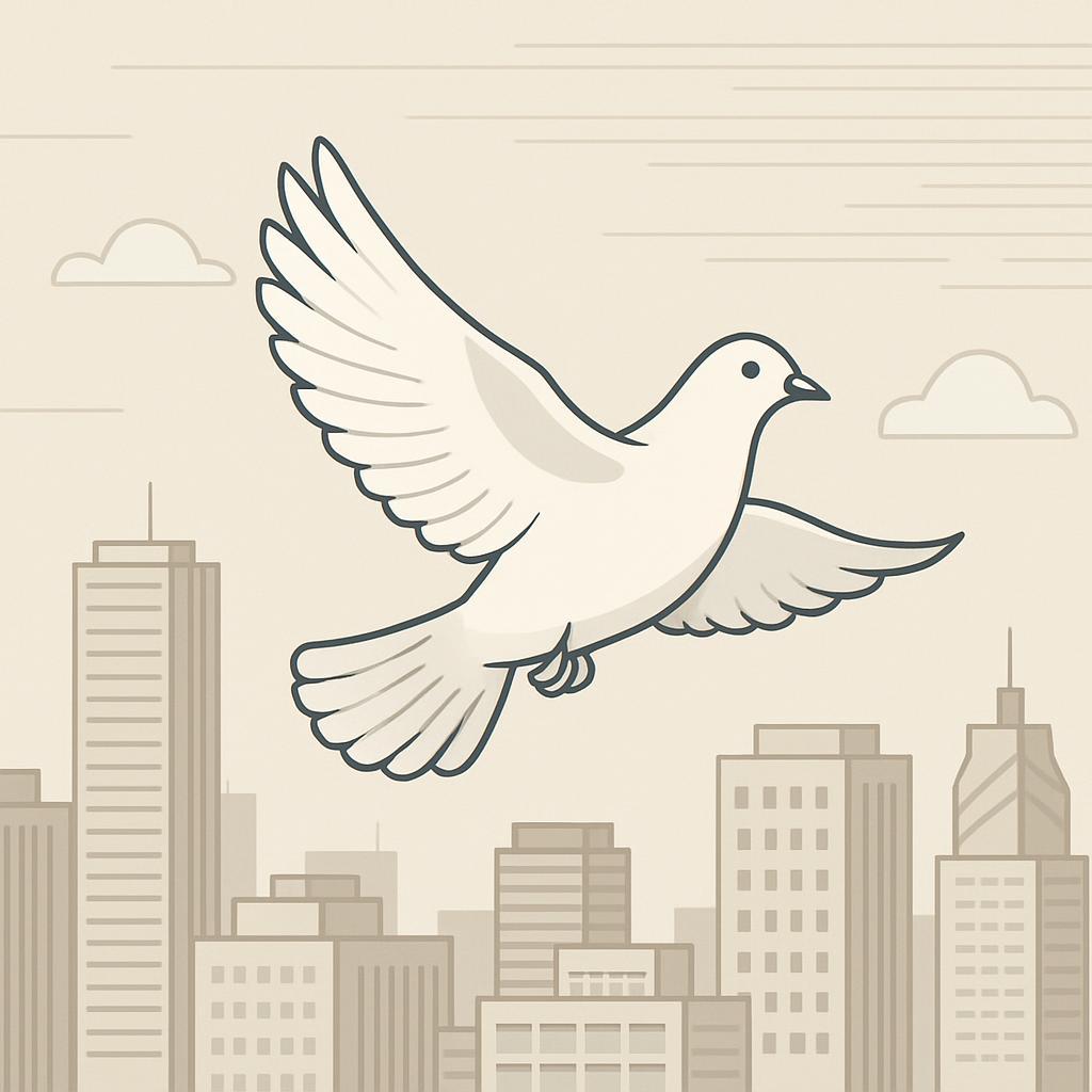 Une image dans un paysage désertique contenant une grande chouette suspendue dans les airs près de quelques gros blocs cub...